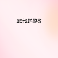 2023什么是中職學(xué)校?