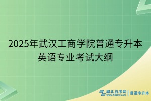 2025年武漢工商學(xué)院普通專升本英語專業(yè)考試大綱