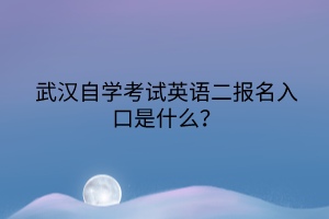 武漢自學(xué)考試英語(yǔ)二報(bào)名入口是什么？