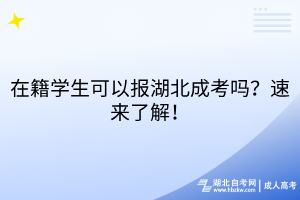 在籍學(xué)生可以報(bào)湖北成考嗎？速來(lái)了解！