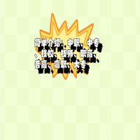 簡(jiǎn)單介紹：中職、中專、技校、技師、職高、普高、高職、大專