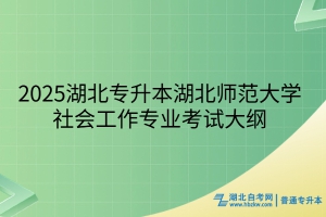 2025年湖北師范大學(xué)普通專升本社會(huì)工作專業(yè)考試大綱