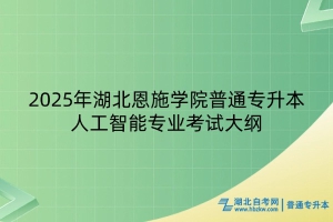 2025年湖北恩施學(xué)院普通專升本人工智能專業(yè)考試大綱