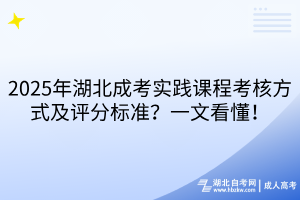 2025年湖北成考實(shí)踐課程考核方式及評分標(biāo)準(zhǔn)？一文看懂！