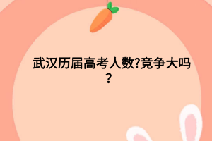 武漢歷屆高考人數(shù)?競(jìng)爭(zhēng)大嗎？