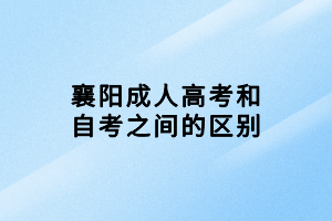 襄陽成人高考和自考之間的區(qū)別 襄陽成人高考和自考之間的區(qū)別