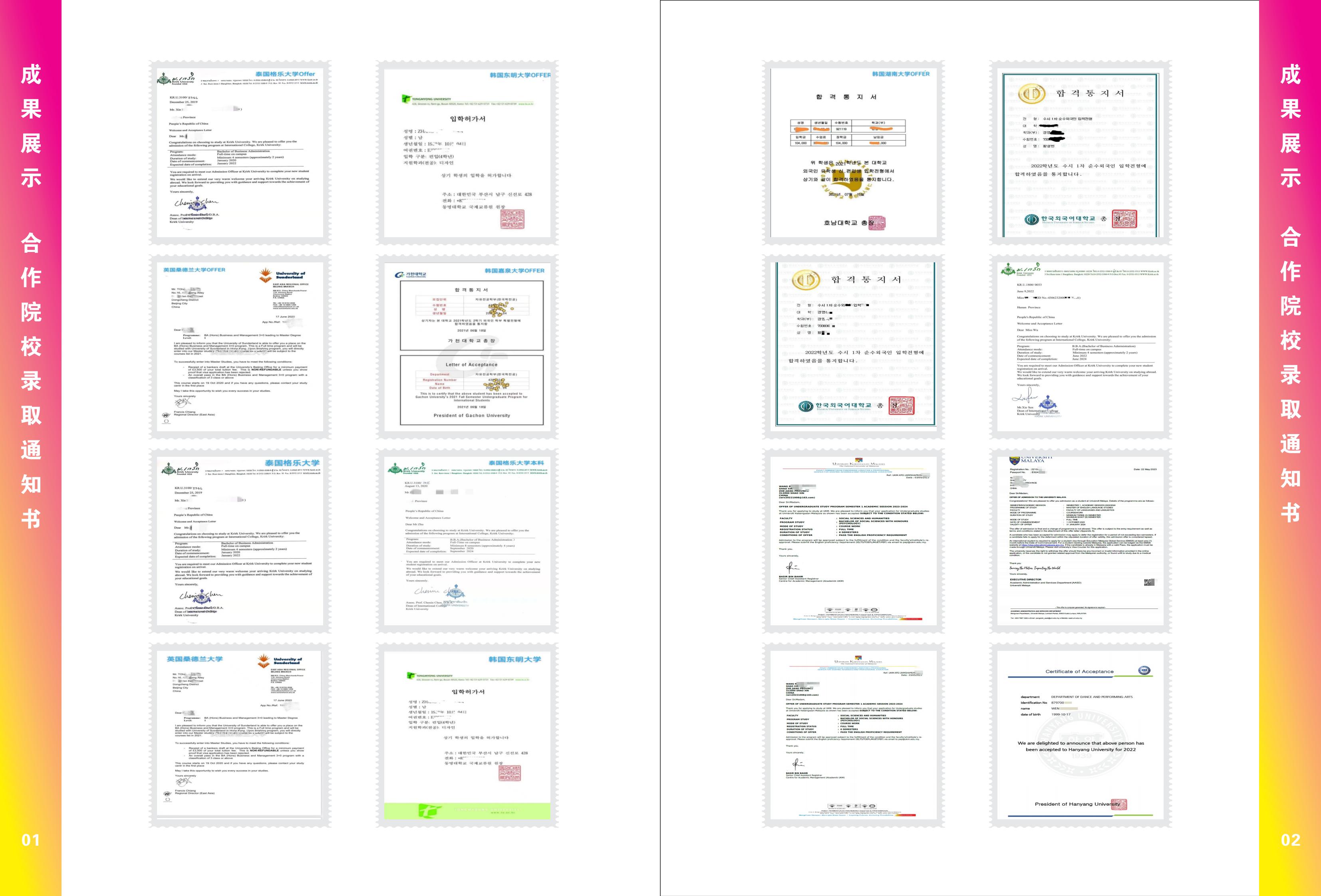 湖北國際本科2+2項目合作院校錄取通知書 湖北國際本科2+2項目合作院校錄取通知書