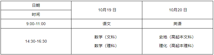 2024年湖北成人高考高中起點(diǎn)升本、專科考試時(shí)間表