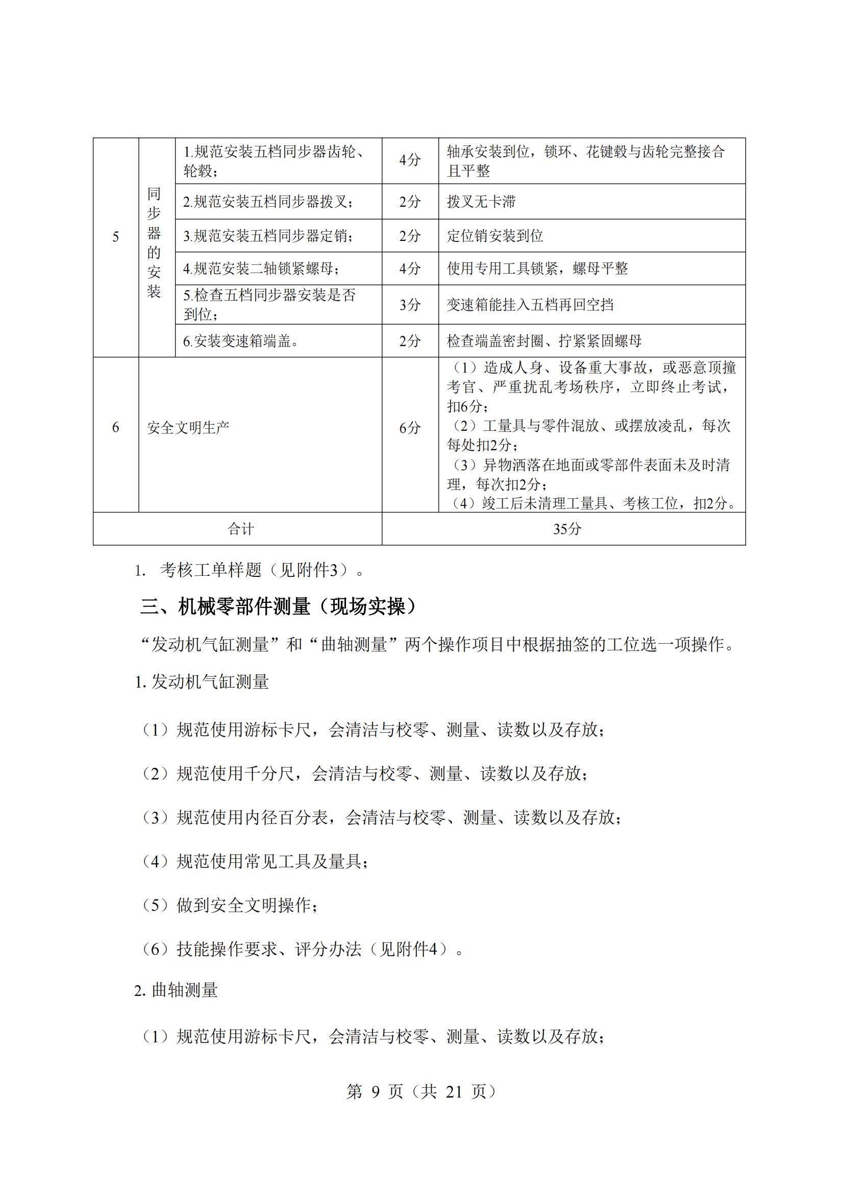 9-2025年湖北省技能高考技能考試大綱（汽車維修類）_08