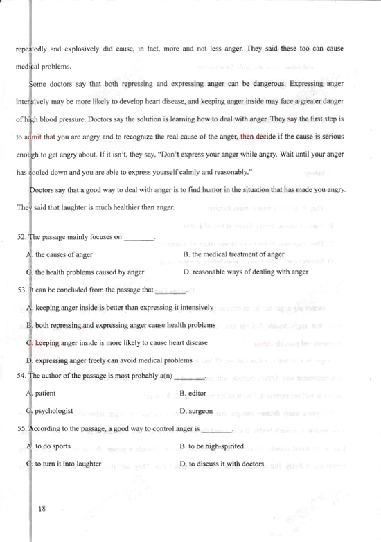 2010年成人高考專升本英語試題及答案