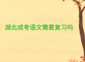 湖北成考語文需要復習嗎