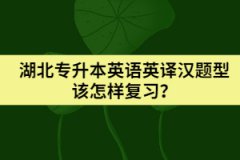 湖北專升本英語英譯漢題型該怎樣復(fù)習(xí)?