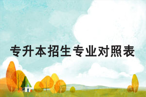 2021年江漢大學專升本招生專業(yè)與專科專業(yè)對照表