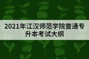 2021江漢師范師范學(xué)院普通專升本《現(xiàn)代漢語(yǔ)》考試大綱