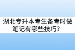 湖北專升本考生備考時(shí)整理筆記有哪些技巧?