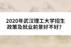 2020年武漢理工大學(xué)招生政策及就業(yè)前景好不好？