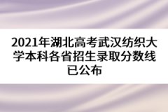 2021年湖北高考武漢紡織大學本科各省招生錄取分數(shù)線已公布 