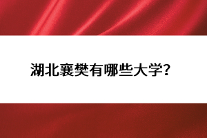 湖北襄樊有哪些大學？