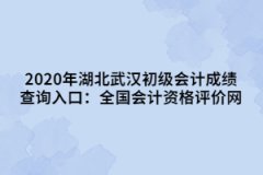 2020年湖北武漢初級會計成績查詢?nèi)肟冢喝珖鴷嬞Y格評價網(wǎng)
