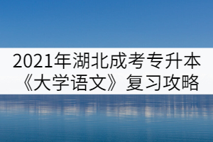 2021年湖北成人高考專升本《大學(xué)語(yǔ)文》復(fù)習(xí)攻略(二)