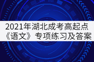 2021年湖北成人高考高起點(diǎn)《語(yǔ)文》專(zhuān)項(xiàng)練習(xí)及答案:文言文閱讀