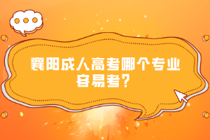 襄陽成人高考哪個專業(yè)容易考?