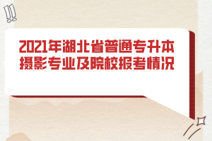 2021年湖北省普通專升本攝影專業(yè)及院校報(bào)考情況