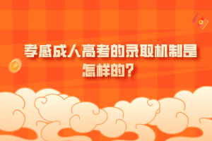孝感成人高考的錄取機(jī)制是怎樣的？