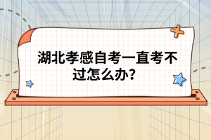 湖北孝感自考一直考不過怎么辦？