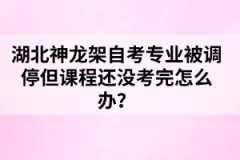 湖北神龍架自考專業(yè)被調(diào)停但課程還沒考完怎么辦?