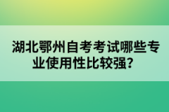湖北鄂州自考考試哪些專業(yè)使用性比較強？