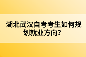 湖北武漢自考考生如何規(guī)劃就業(yè)方向？