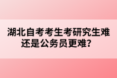 湖北自考考生考研究生難還是公務(wù)員更難?