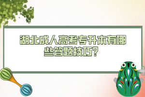 湖北成人高考專升本有哪些答題技巧？