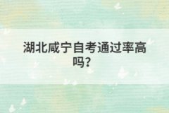 湖北咸寧自考通過率高嗎?