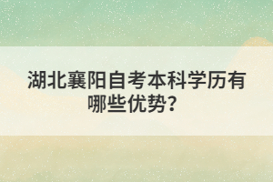 湖北襄陽自考本科學(xué)歷有哪些優(yōu)勢(shì)?